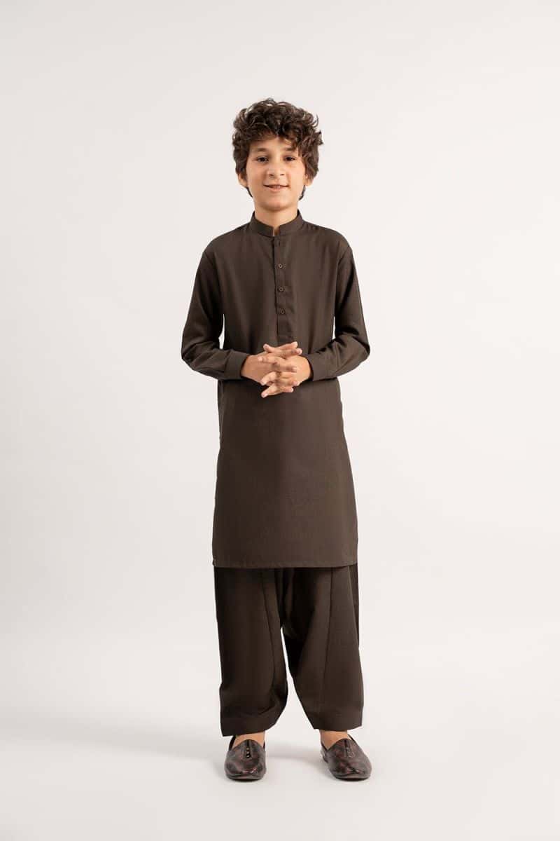 Wash & Wear Suit - BROWN