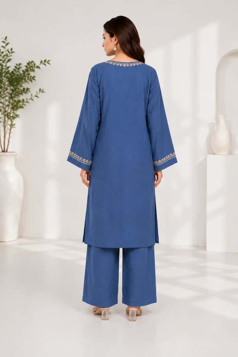 2 Piece - Embroidered Cambric Suit - alternate view