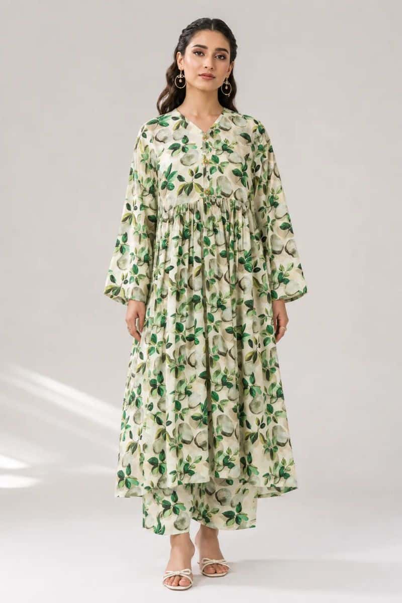 2 Piece - Printed Linen Suit