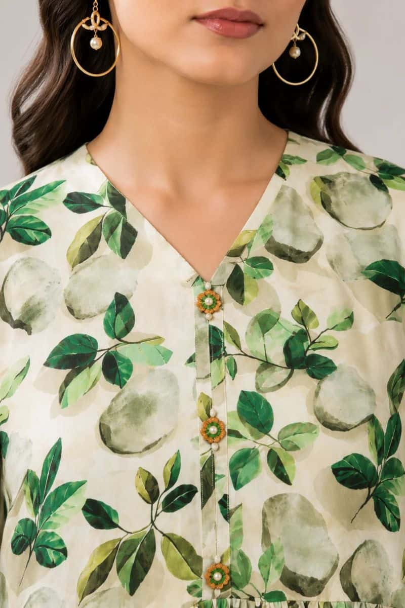 2 Piece - Printed Linen Suit - alternate view