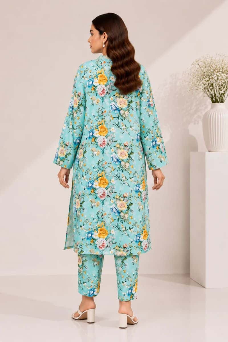 2 Piece - Printed Linen Suit - alternate view
