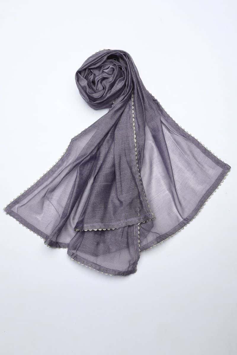 Lilac Khaddi Net Dupatta