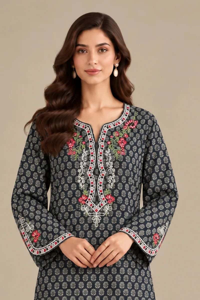 2 - Piece Printed Cambric Suit - alternate view