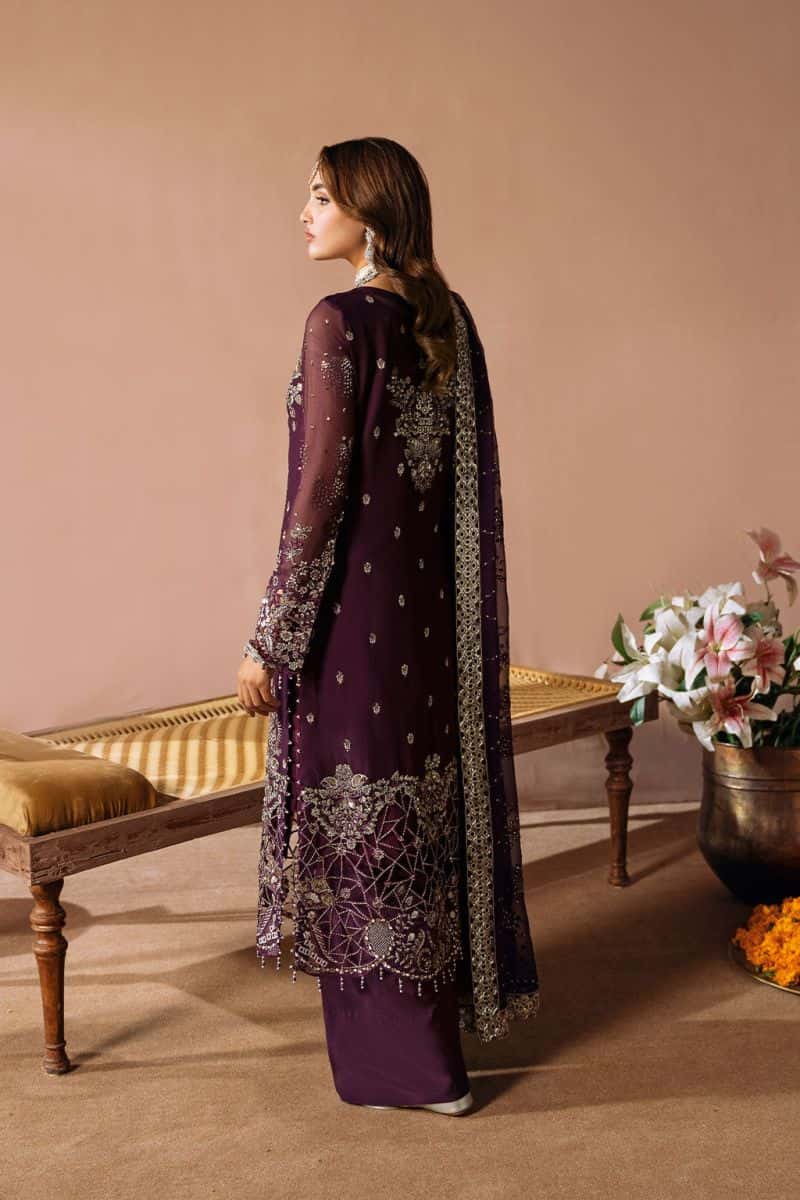 Embroidered Chiffon Unstitched Suit - alternate view