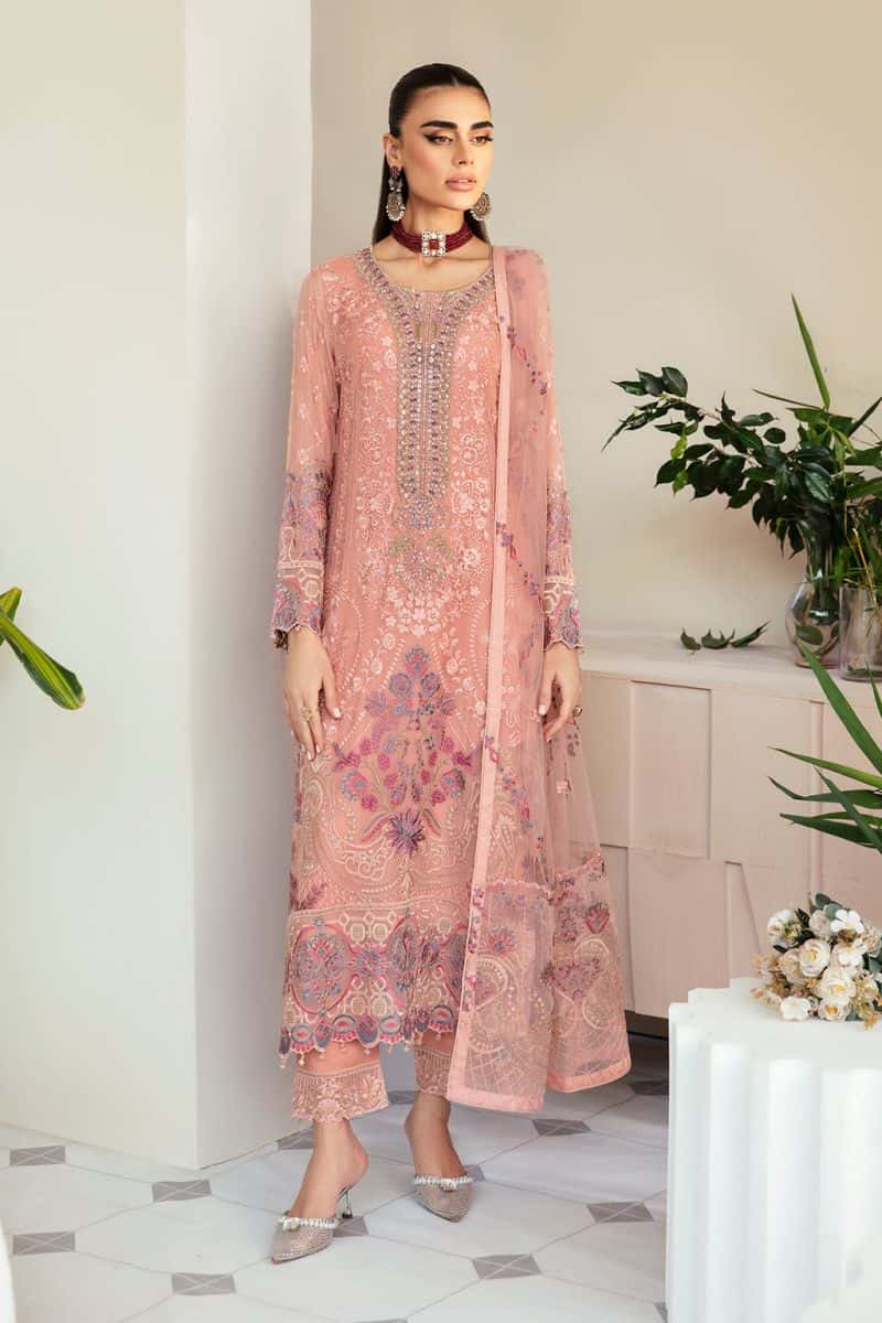 Embroidered Chiffon Unstitched Suit