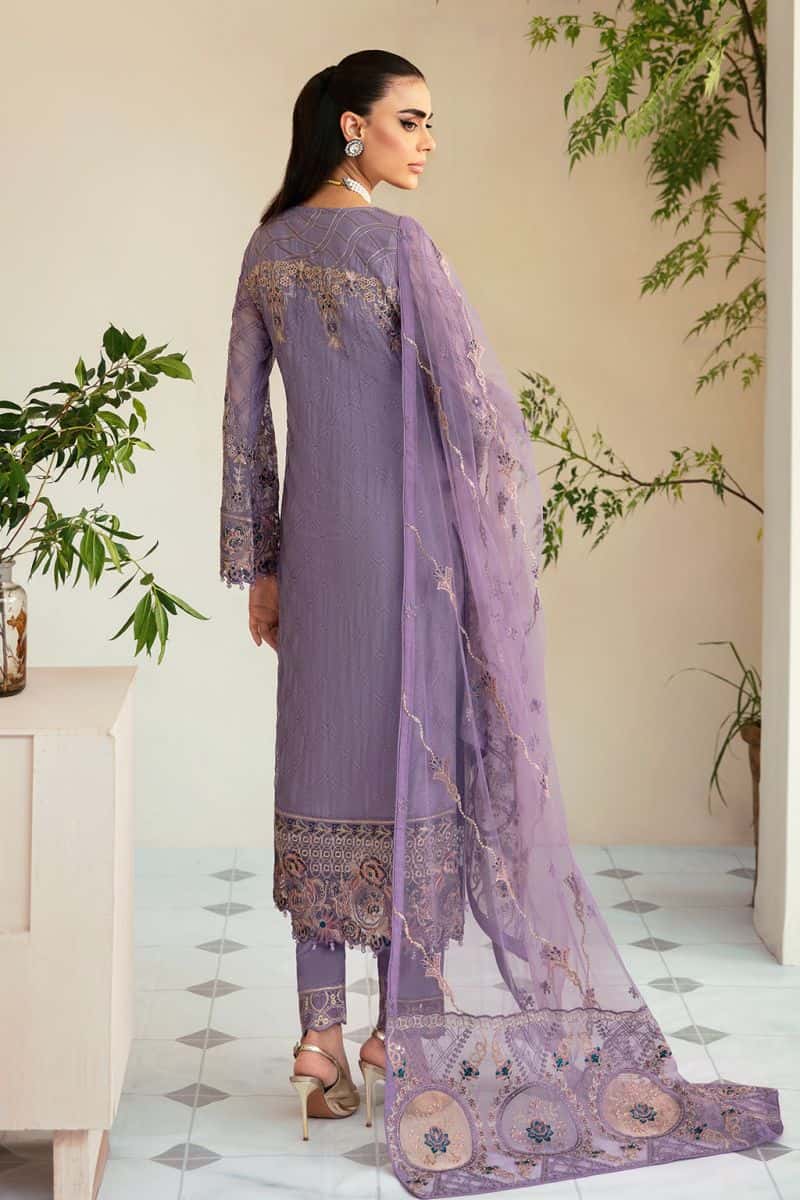 Embroidered Chiffon Unstitched Suit - alternate view