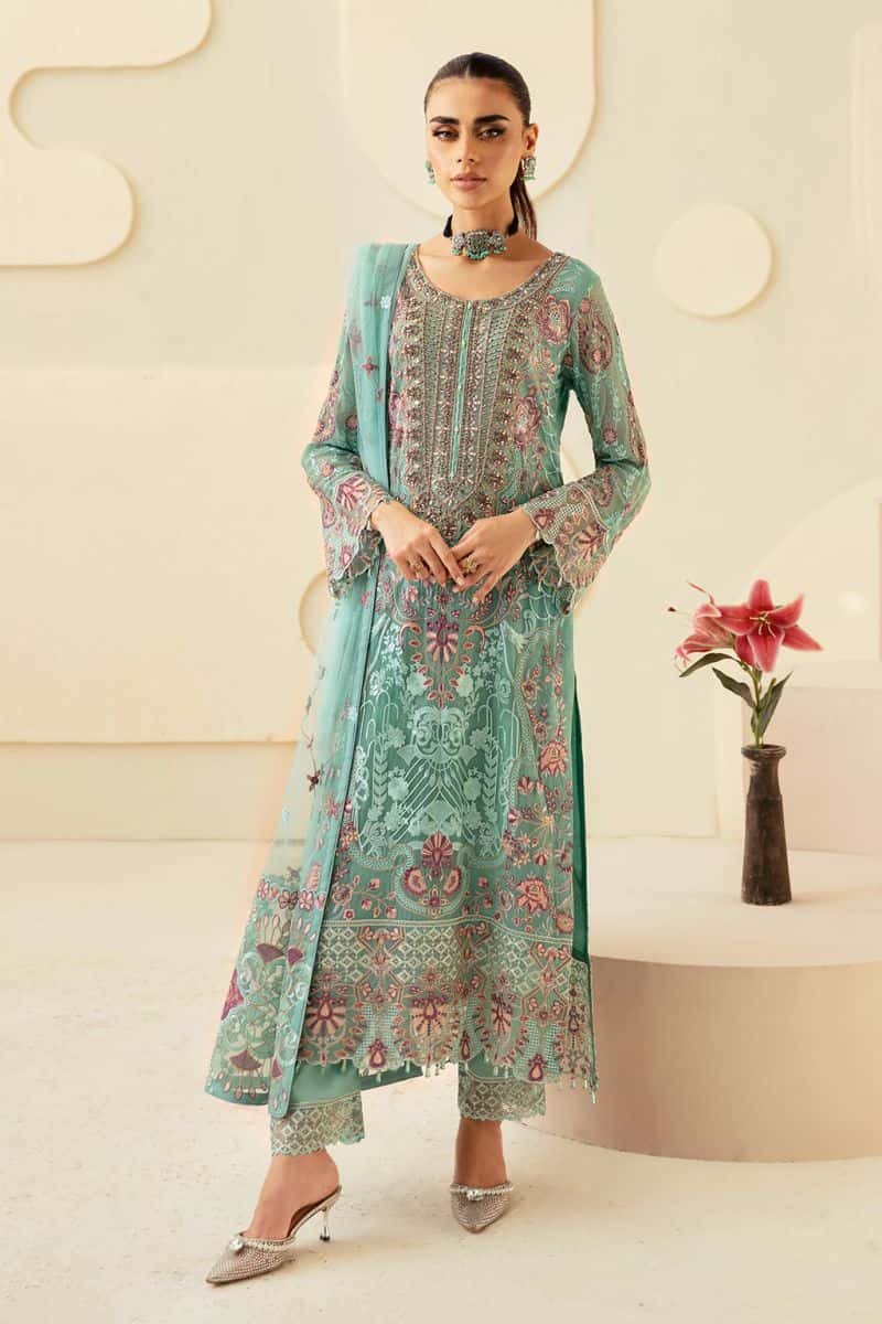 Embroidered Chiffon Unstitched Suit