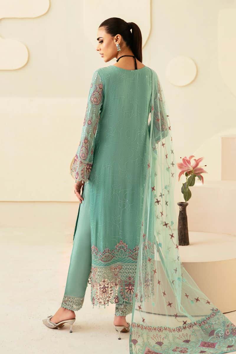 Embroidered Chiffon Unstitched Suit - alternate view