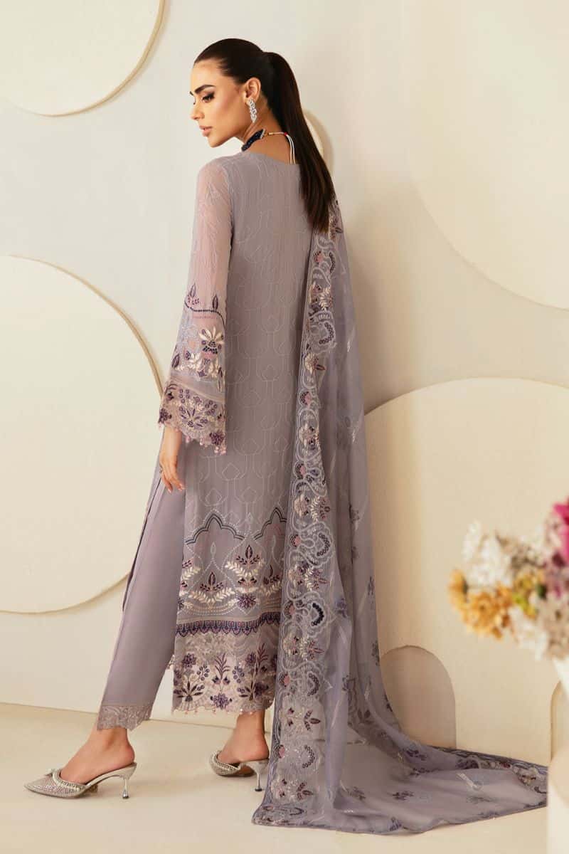 Embroidered Chiffon Unstitched Suit - alternate view