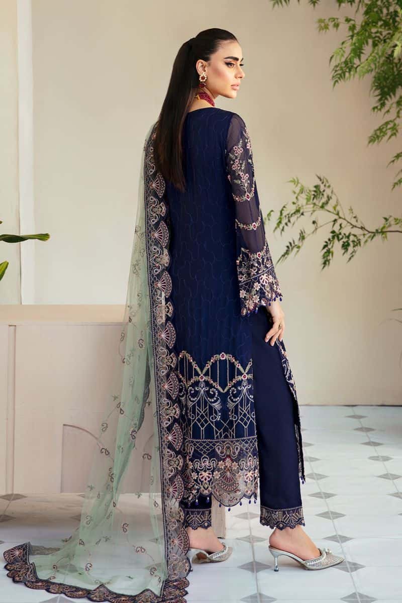 Embroidered Chiffon Unstitched Suit - alternate view