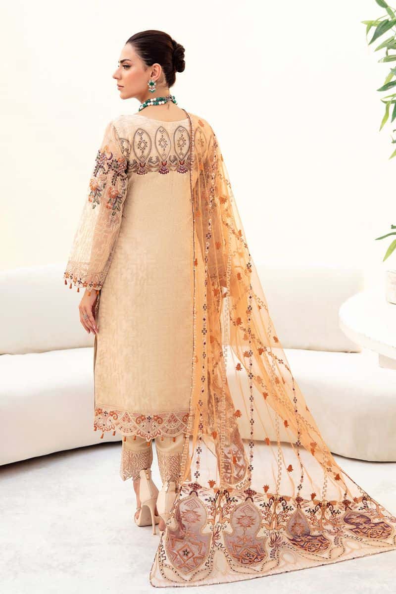 Embroidered Silk Unstitched Suit - alternate view