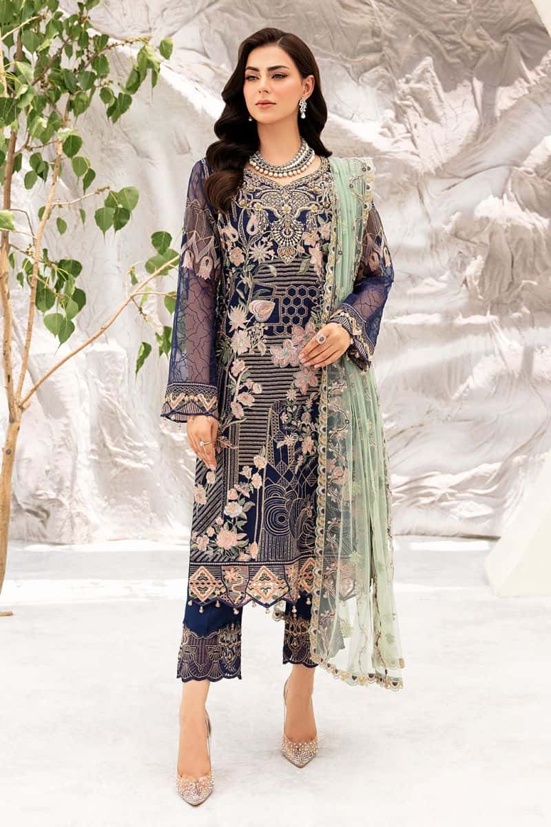 Embroidered Silk Unstitched Suit