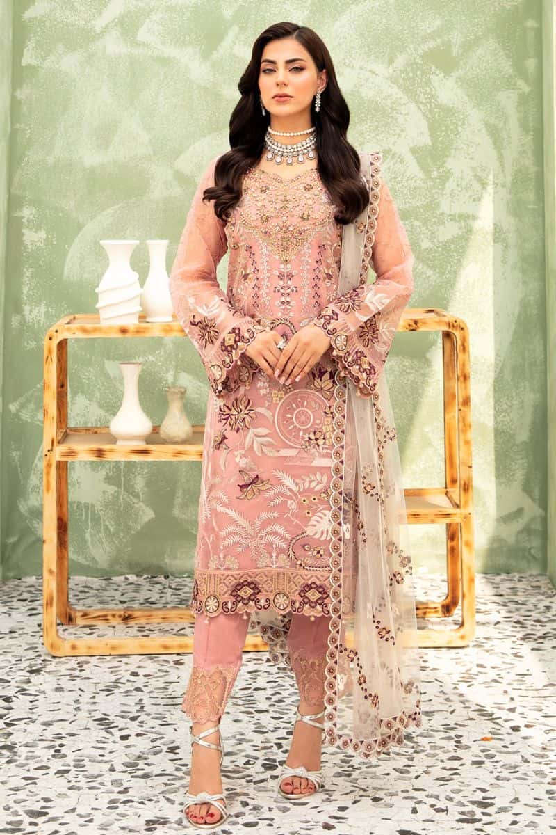 Embroidered Silk Unstitched Suit