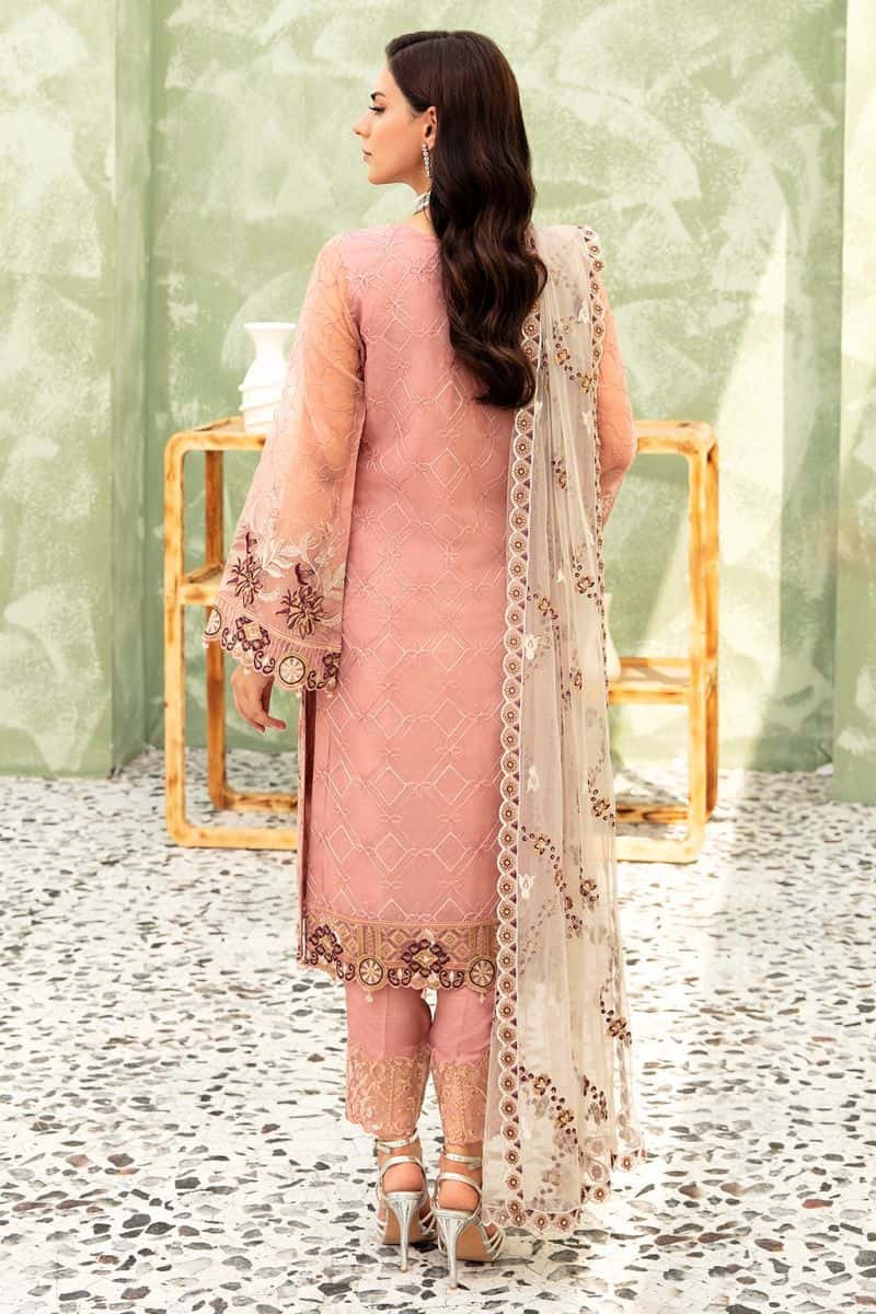 Embroidered Silk Unstitched Suit - alternate view