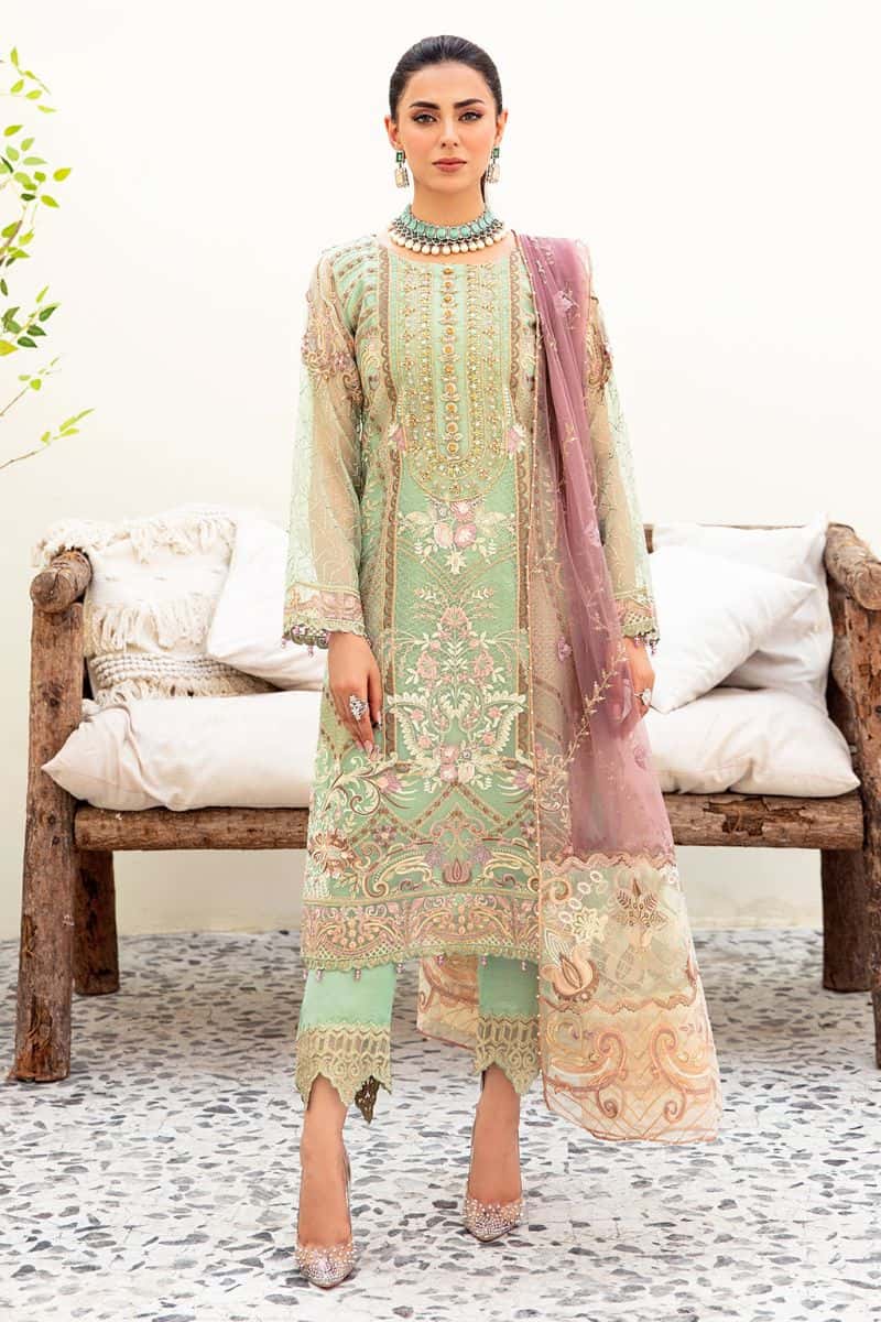 Embroidered Silk Unstitched Suit