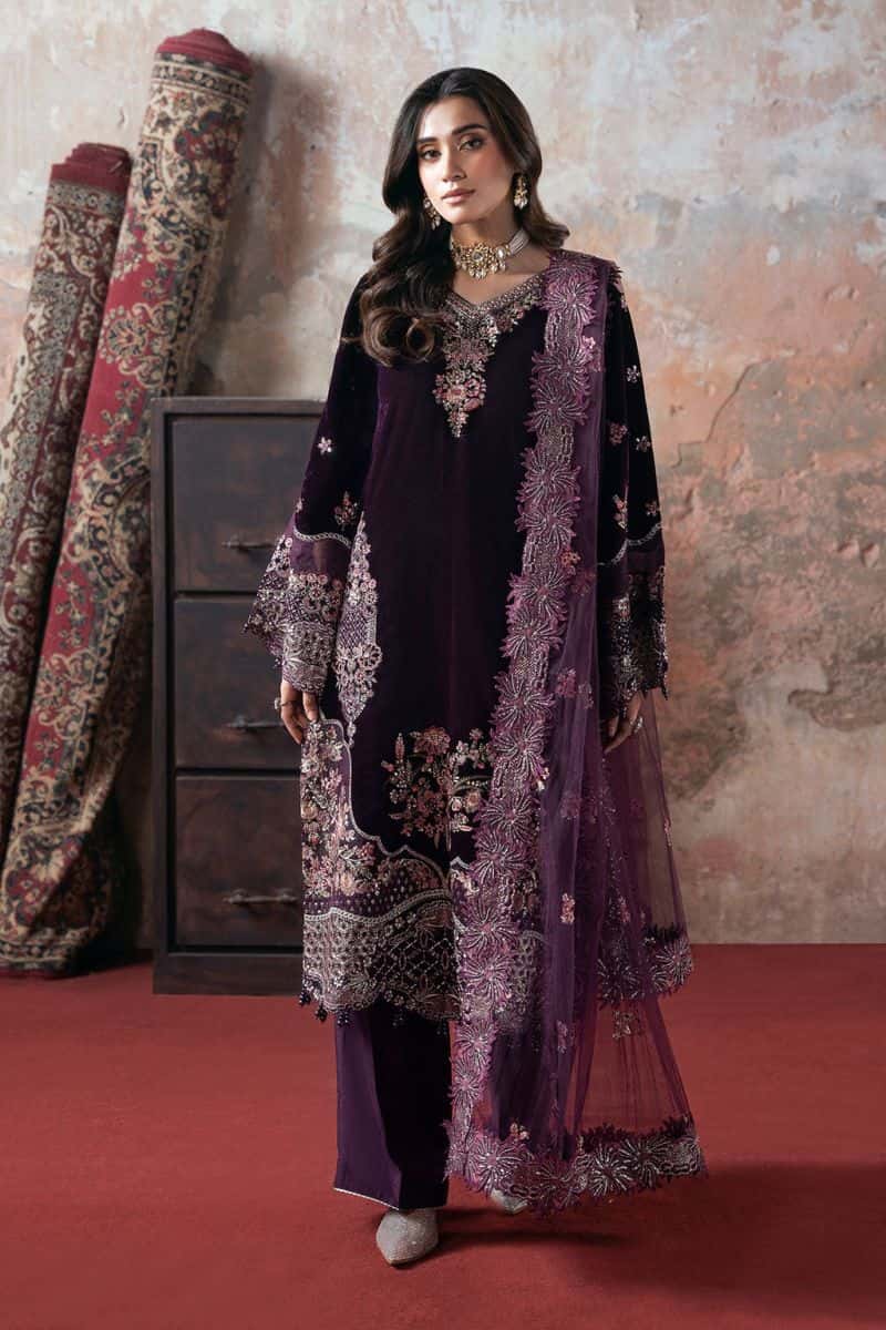 Embroidered Silk Unstitched Suit