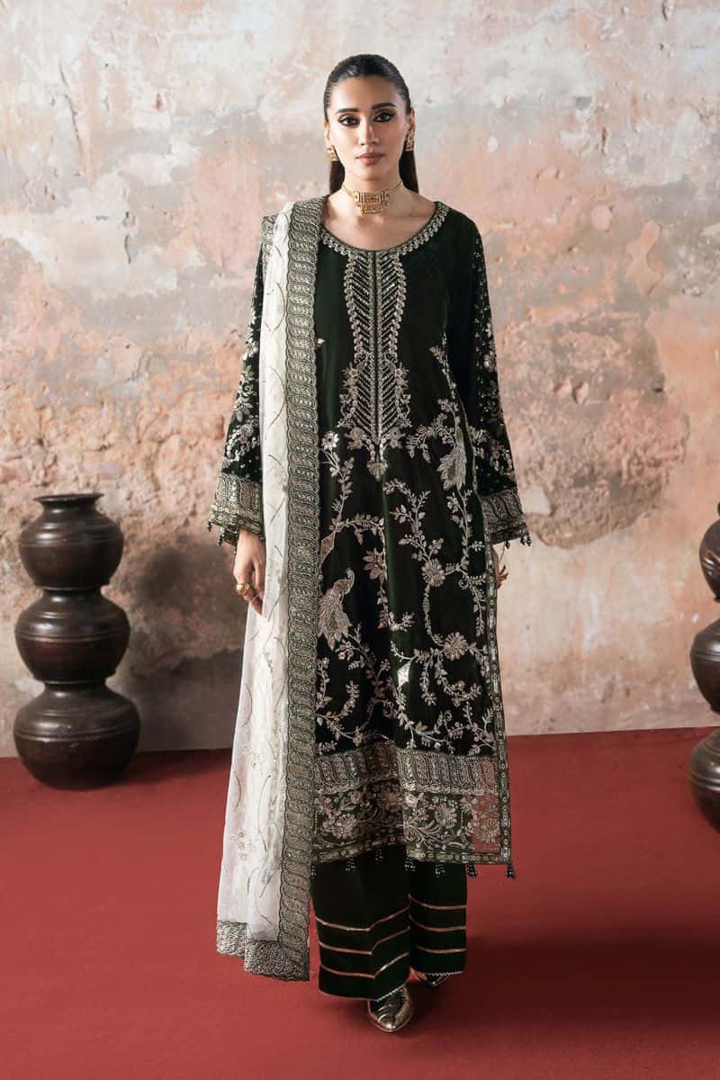 Embroidered Silk Unstitched Suit