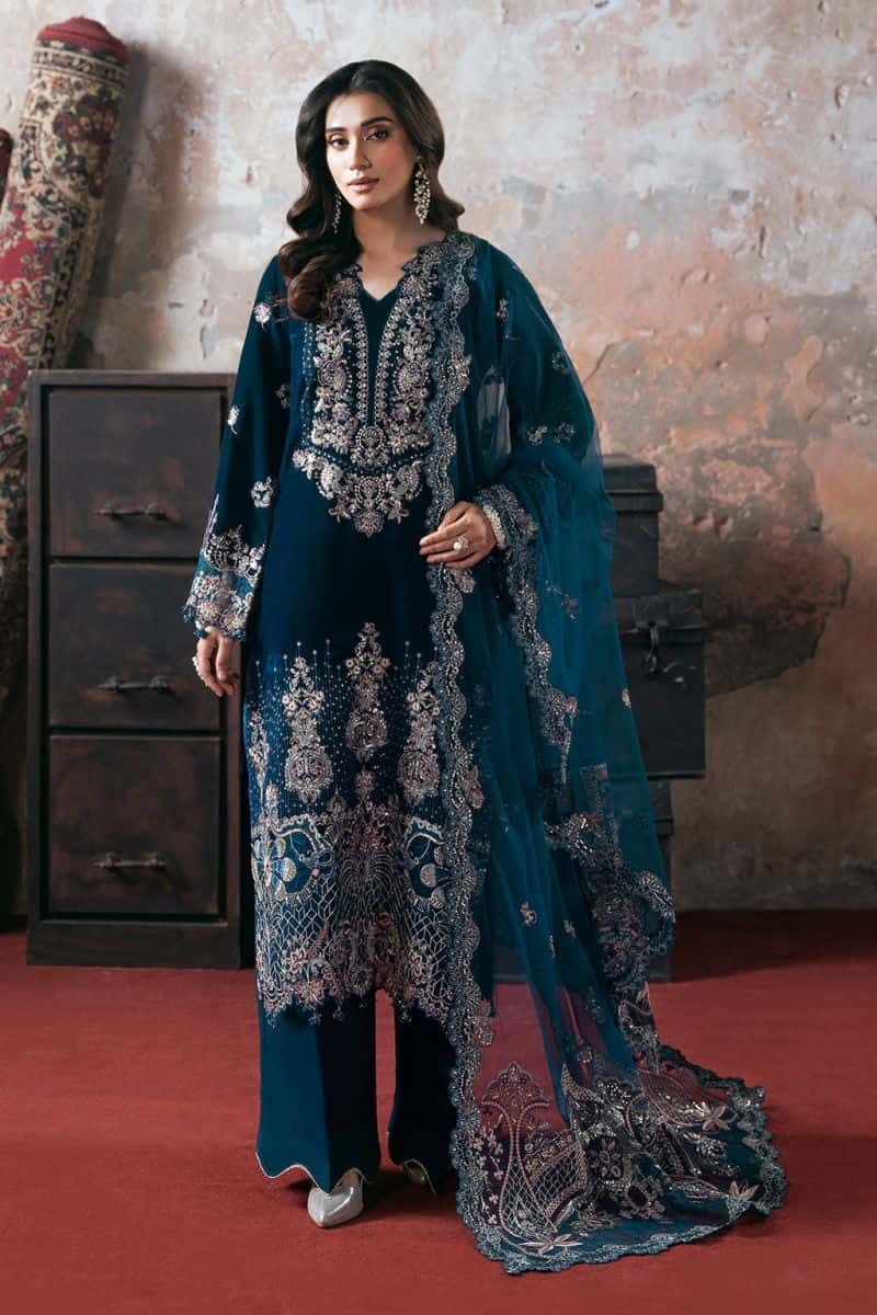 Embroidered Silk Unstitched Suit