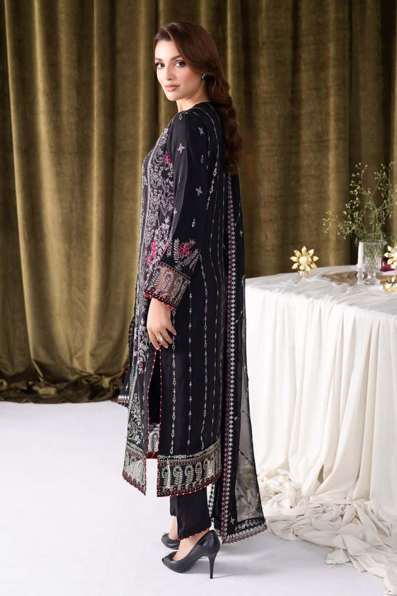 Embroidered Raw Silk Unstitched Suit (AA-105) - alternate view