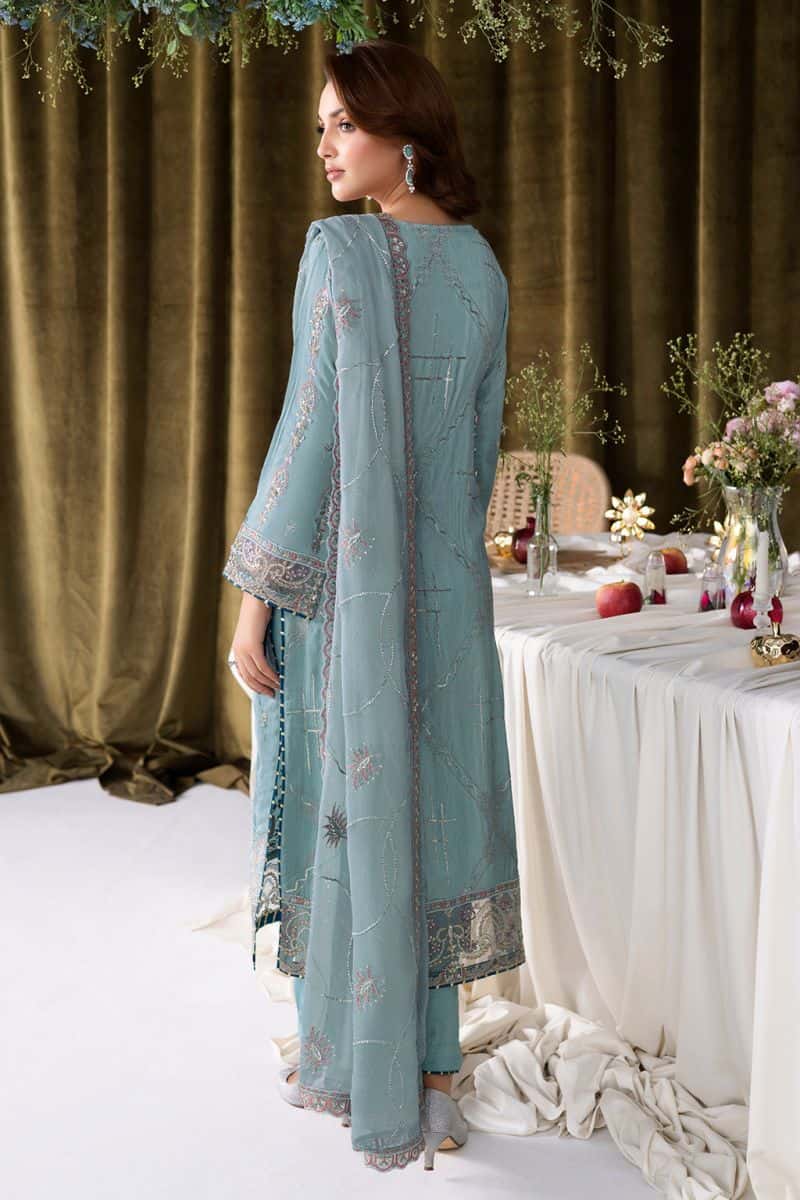 Embroidered Raw Silk Unstitched Suit (AA-109) - alternate view