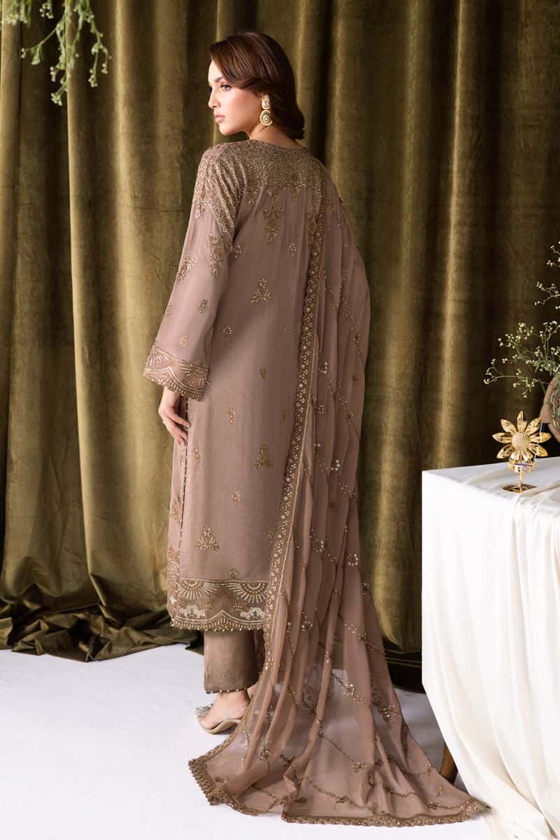 Embroidered Raw Silk Unstitched Suit (AA-110) - alternate view