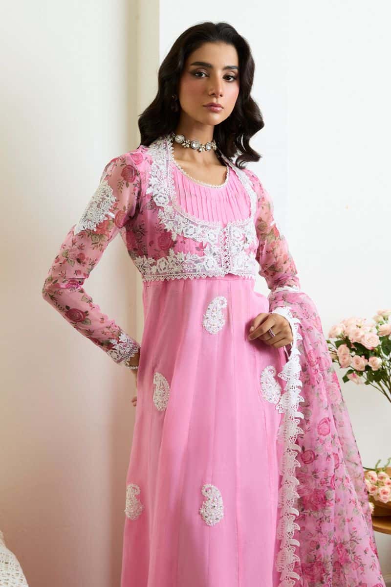 NAZAARA – 3PC PAPER COTTON & ORGANZA LUXURY PRET