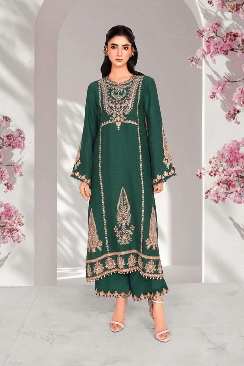 SABZ NOOR – 2PC RAWSILK EID FESTIVE PRET - alternate view