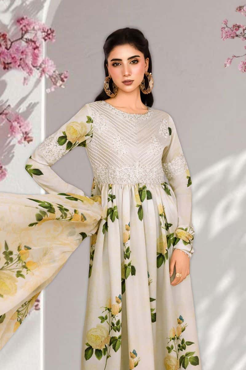 GULPOSH – 2PC SHAMOOZ SILK & CHIFFON EID FESTIVE PRET