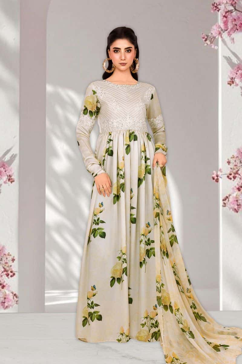 GULPOSH – 2PC SHAMOOZ SILK & CHIFFON EID FESTIVE PRET - alternate view