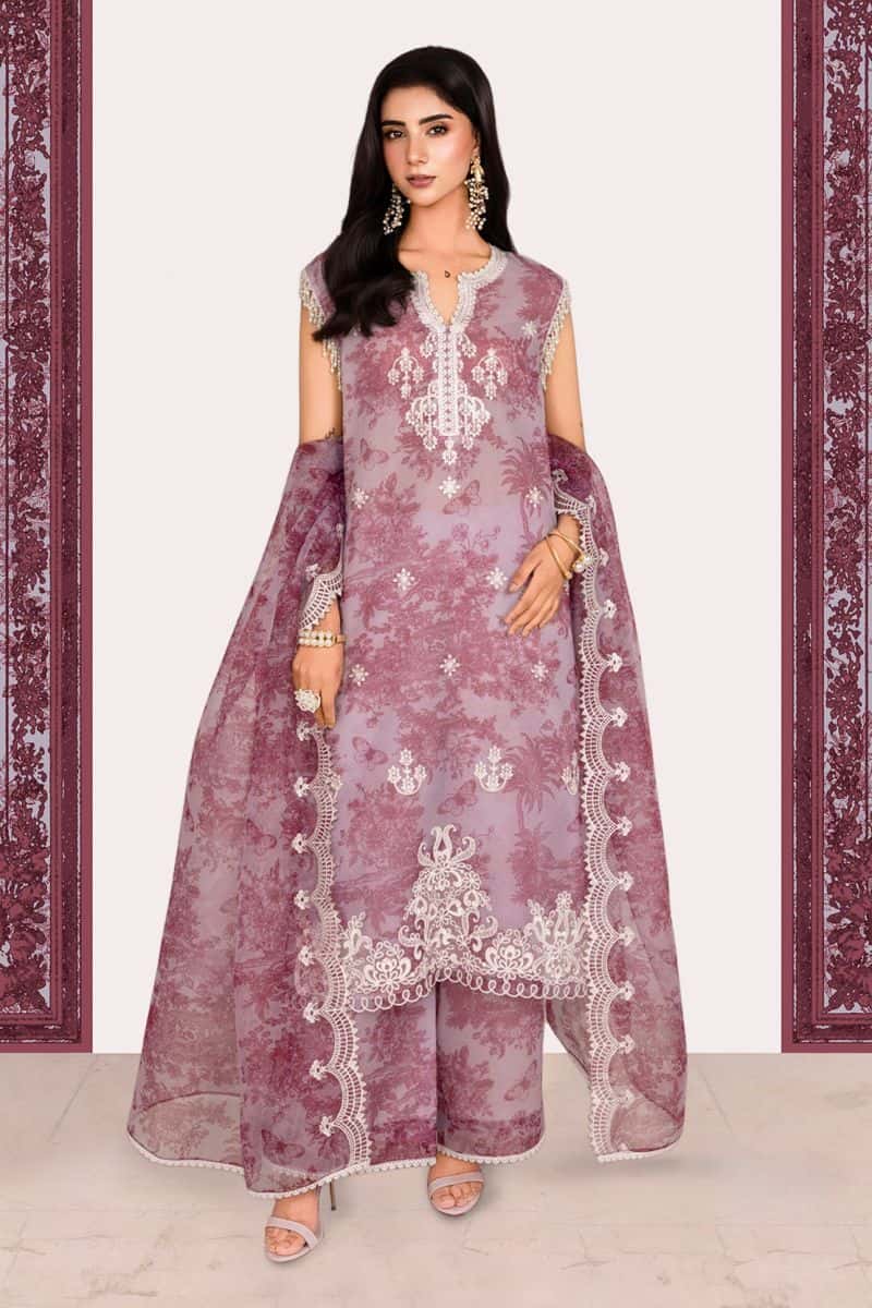 GUL - 2PC ORGANZA & LAWN EID FESTIVE PRET - alternate view