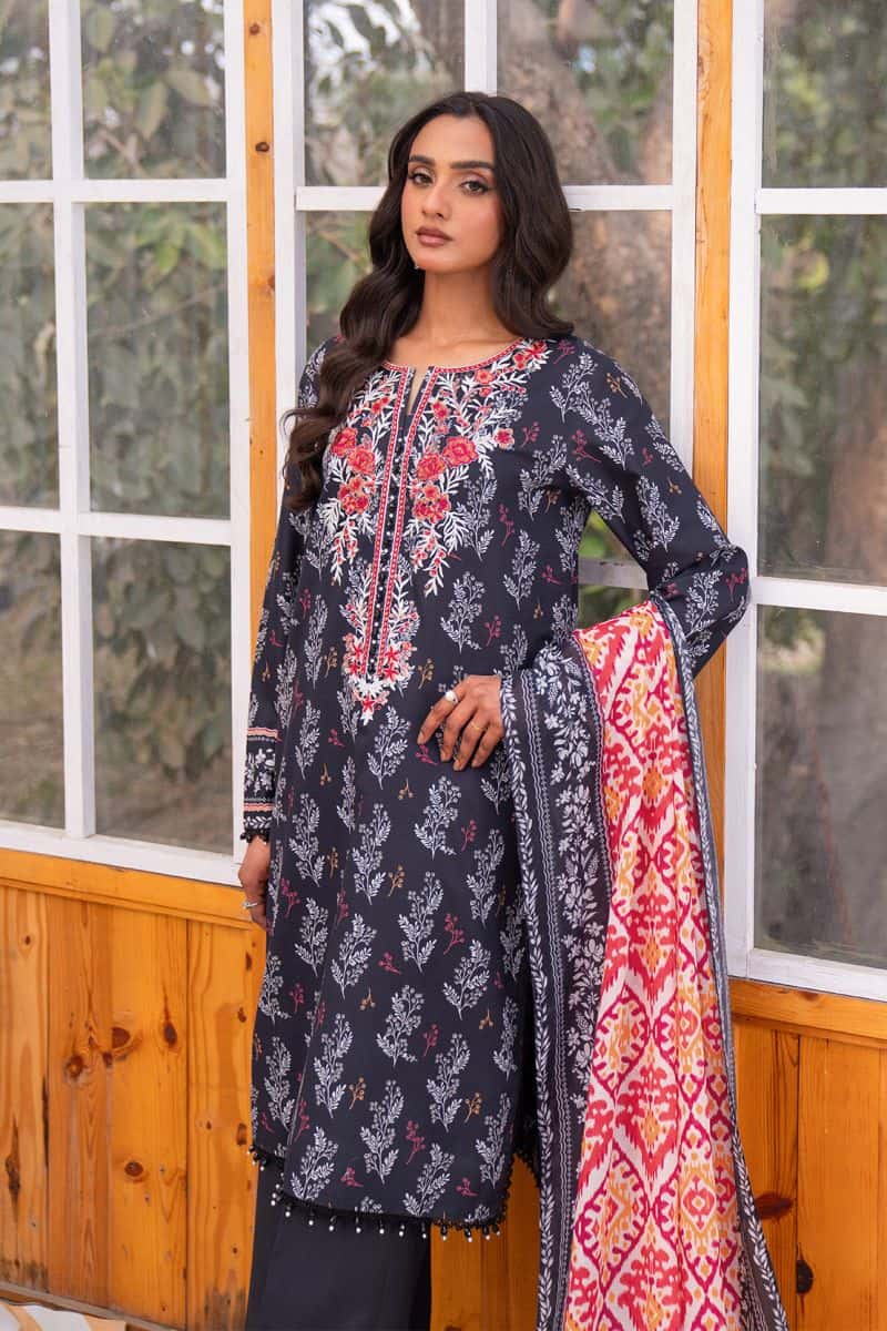 Embroidered - 2 Pc Lawn Suit (Lawn Dupatta) - alternate view