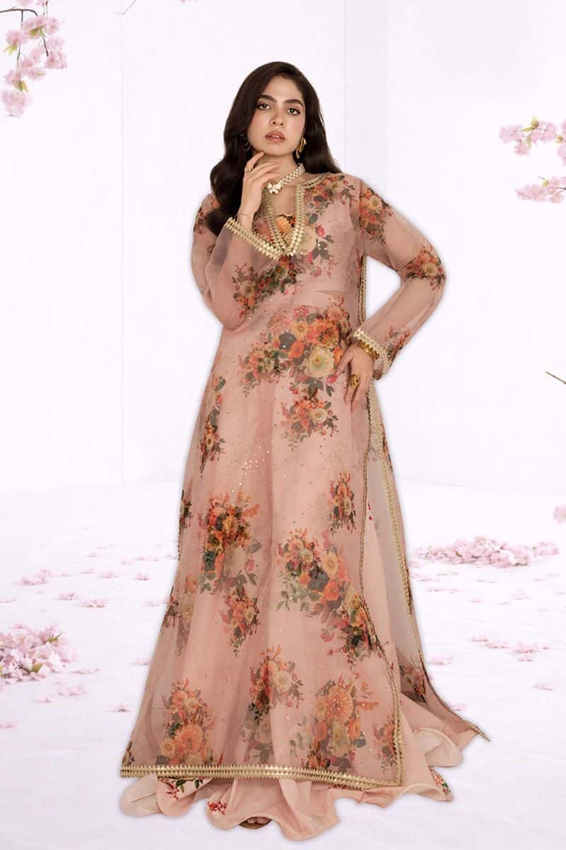 ZARINA – 3PC ORGANZA & LAWN EID FESTIVE PRET - alternate view