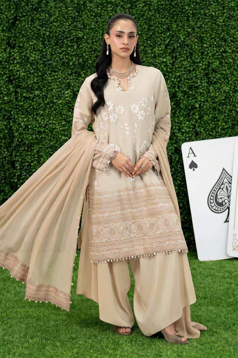 CARAMEL 2PC RAWSILK & CHIFFON EID FESTIVE PRET