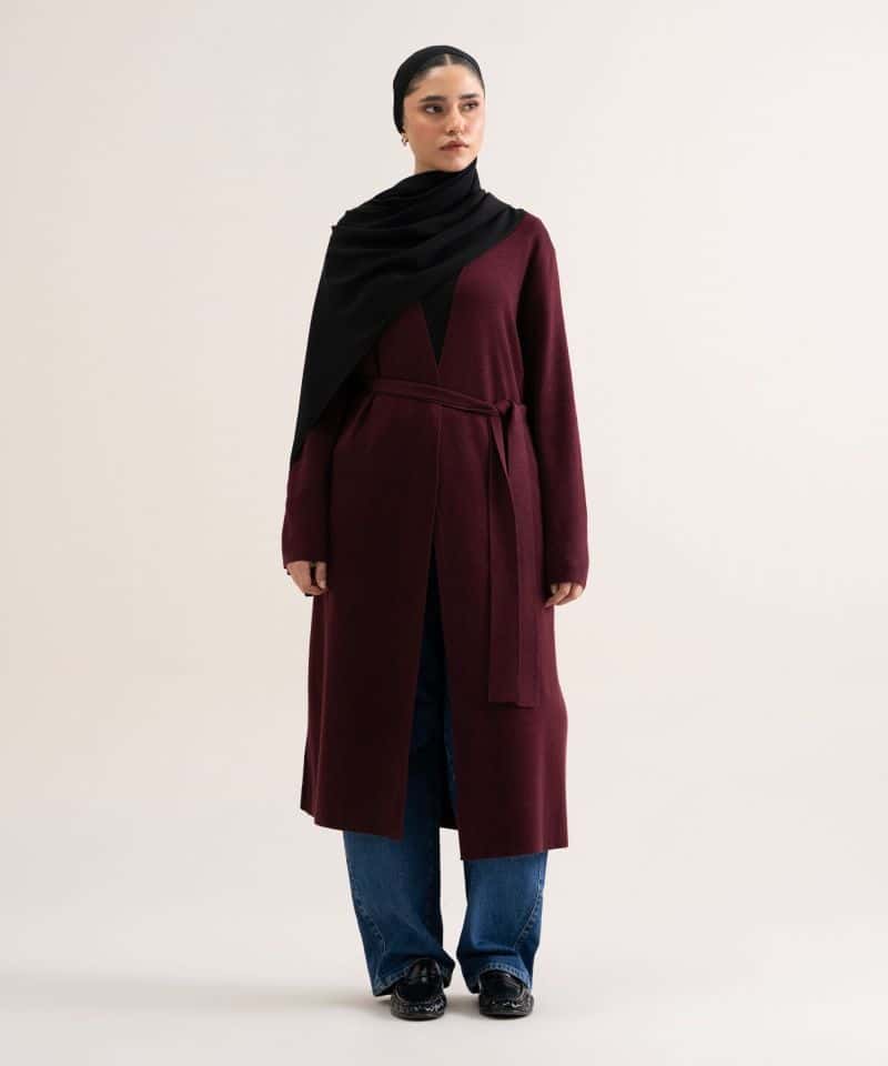 Sweater-Knit Abaya Set