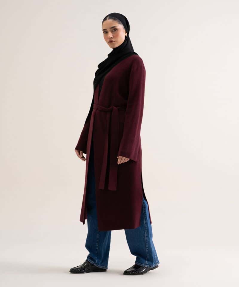 Sweater-Knit Abaya Set - alternate view