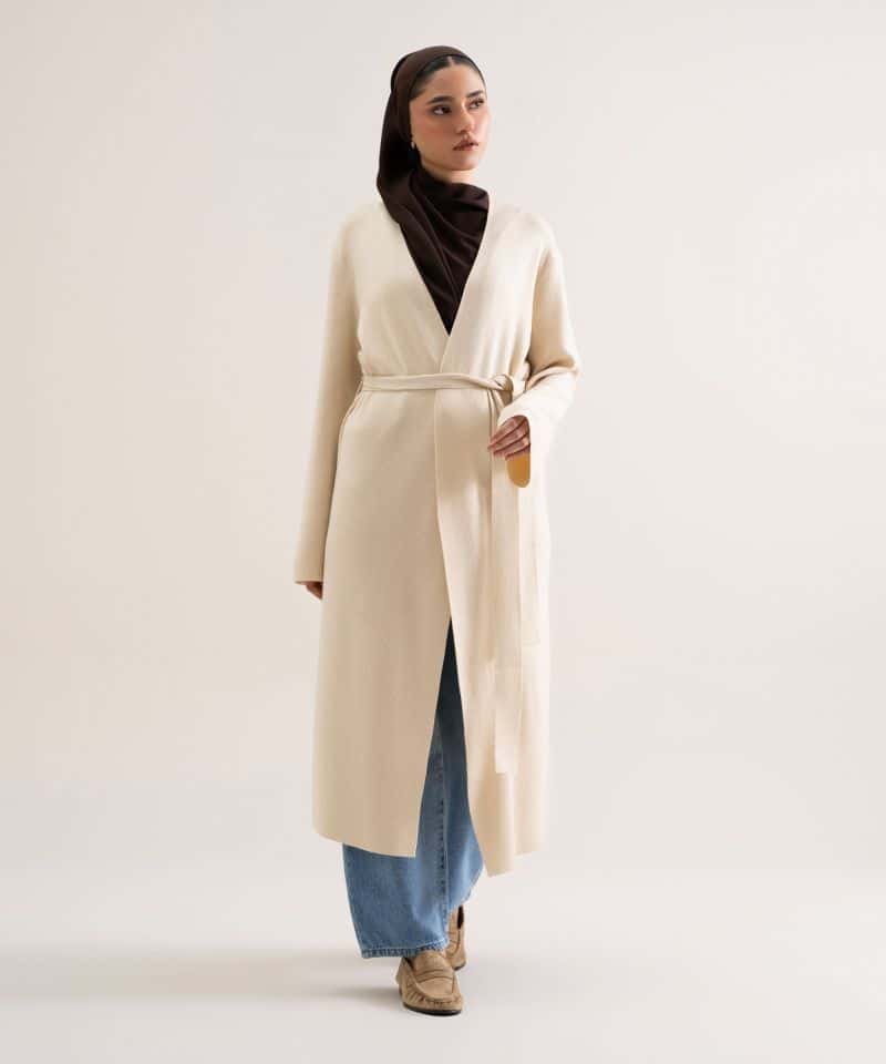 Sweater-Knit Abaya Set