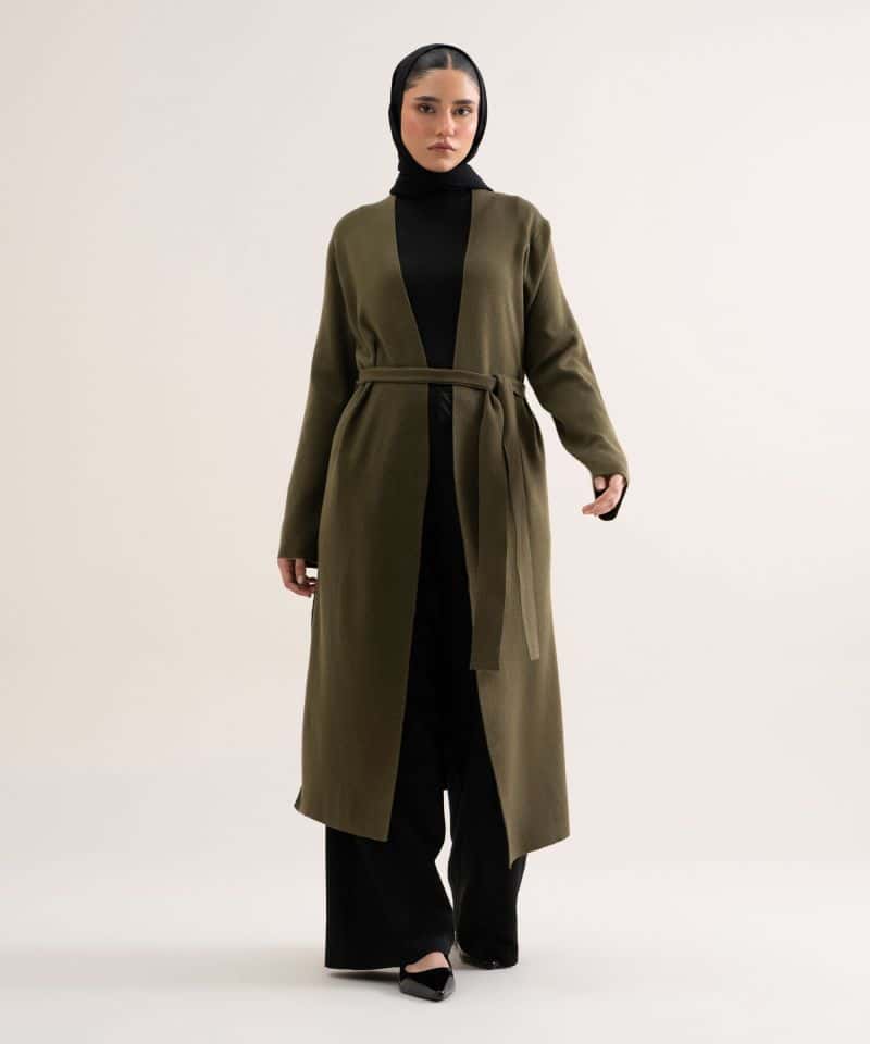 Sweater-Knit Abaya Set
