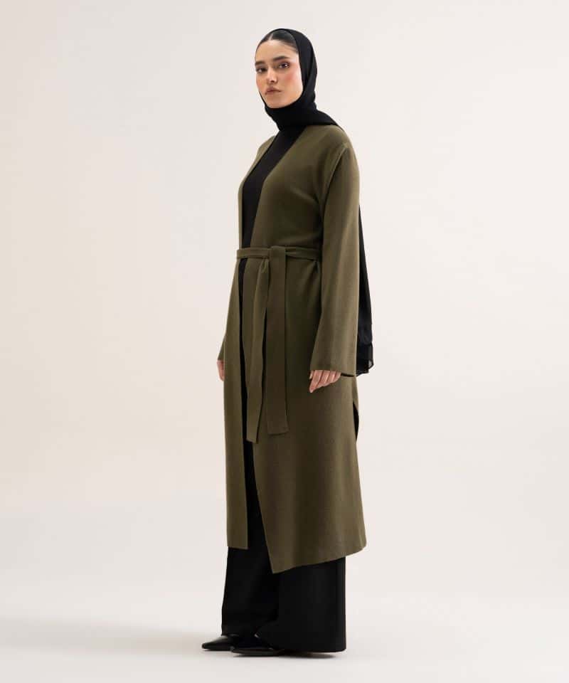 Sweater-Knit Abaya Set - alternate view