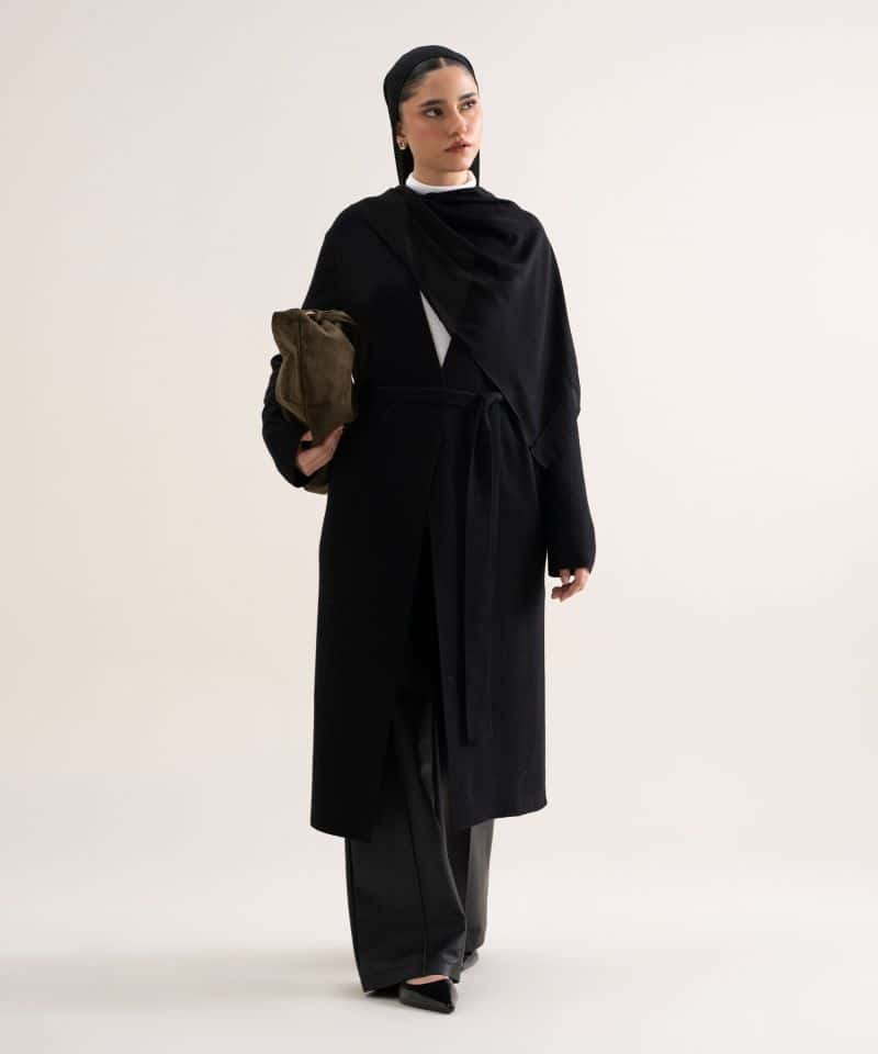 Sweater-Knit Abaya Set