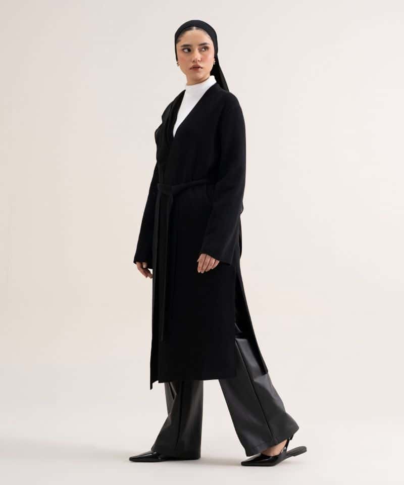 Sweater-Knit Abaya Set - alternate view