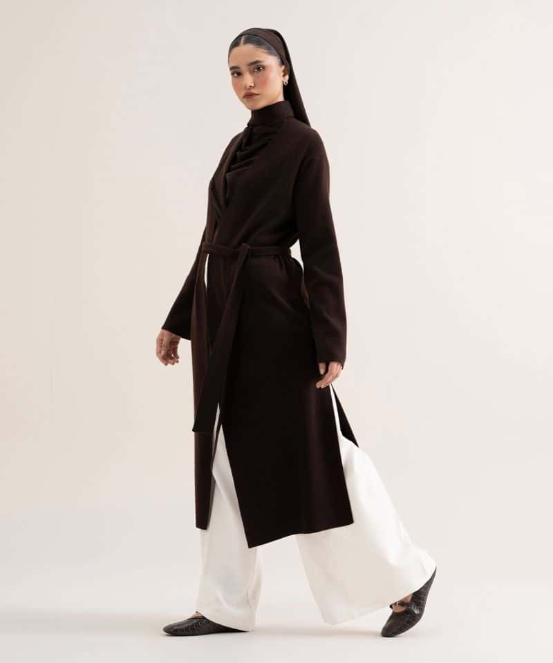Sweater-Knit Abaya Set - alternate view