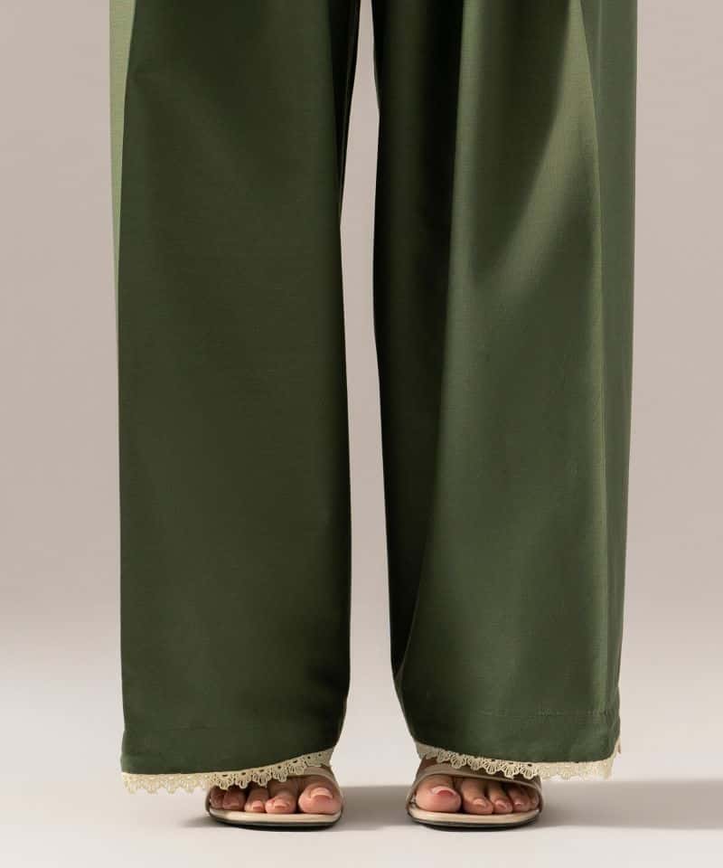 Solid Cotton Viscose Farshi Shalwar - alternate view
