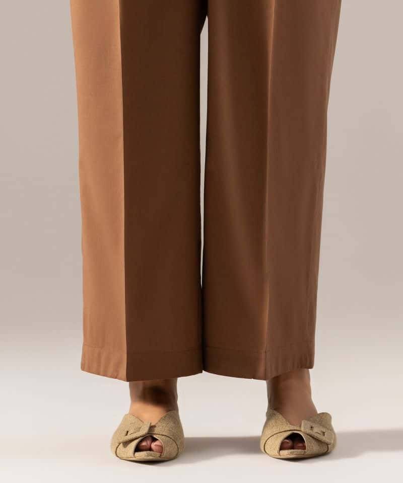 Solid Cotton Viscose Culottes - alternate view