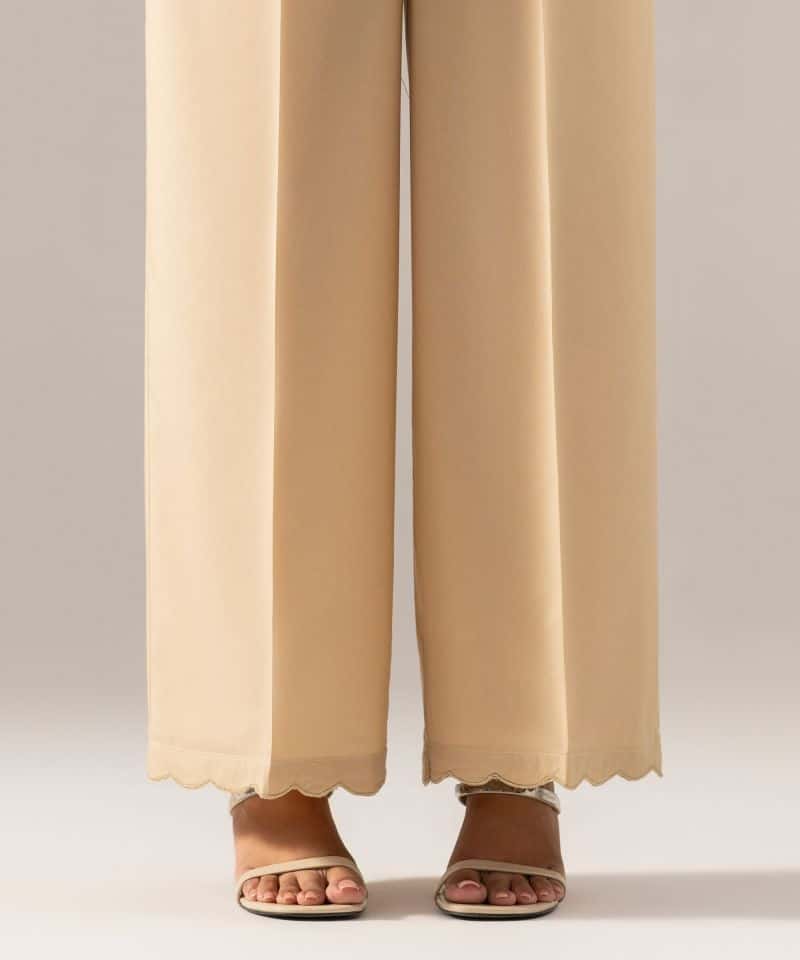 Solid Cotton Viscose Culottes - alternate view