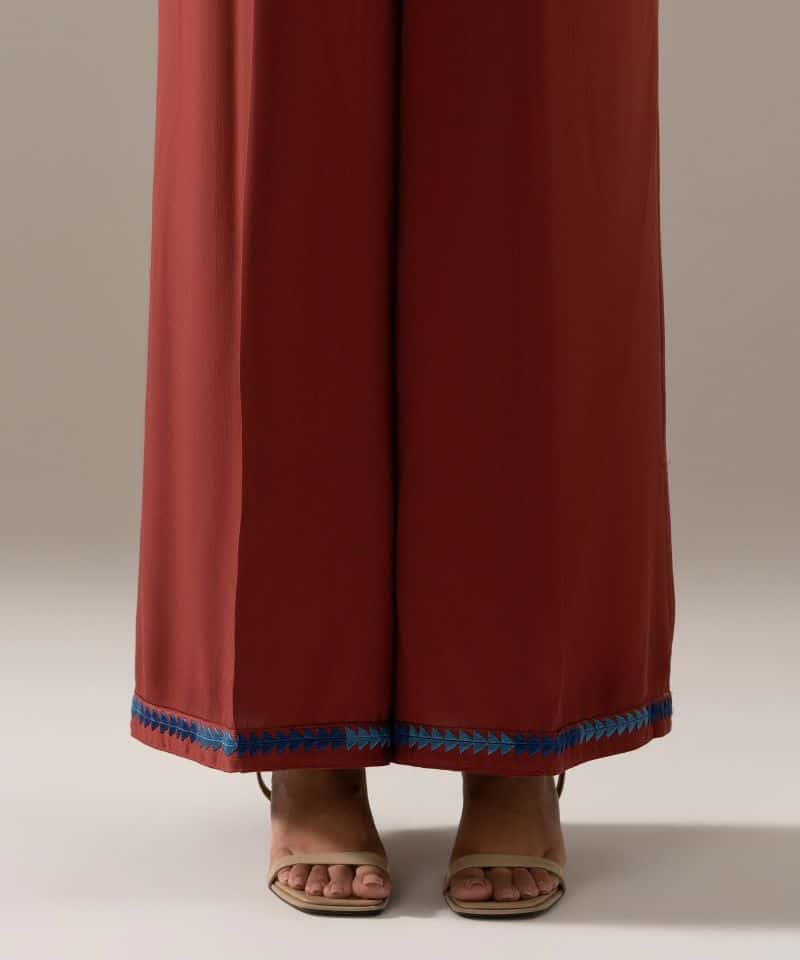 Solid Bedford Flared Pants - alternate view