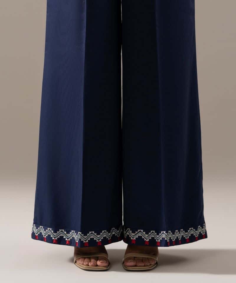 Solid Bedford Flared Pants - alternate view