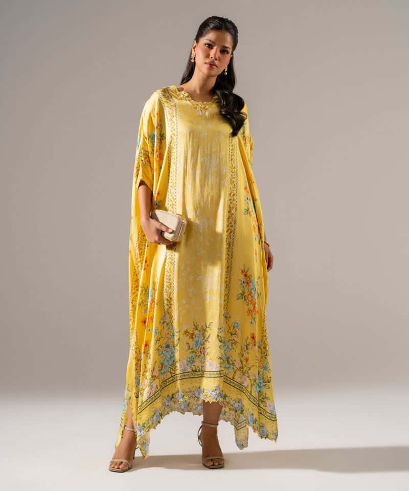 Printed Charmeuse Kaftan
