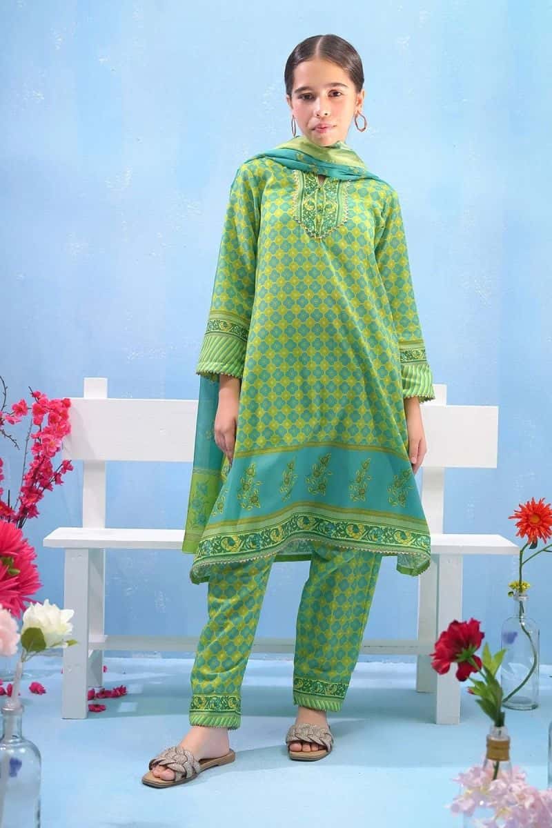 Poly Lawn Digital Printed 3 Pc Suit