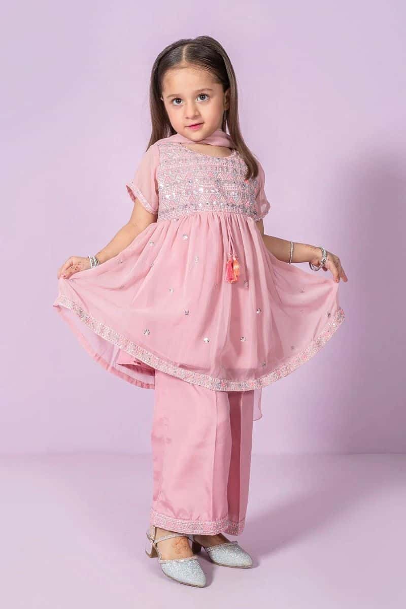 Chiffon Embroidered 3 Pc Suit