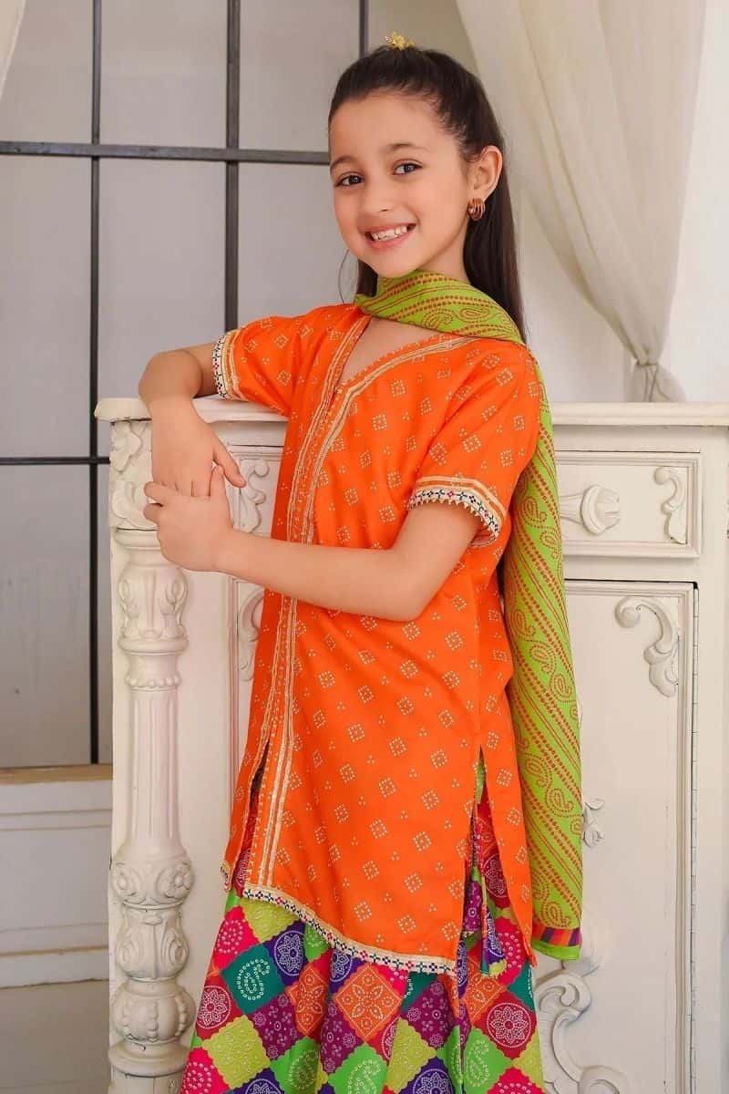 Poly Lawn Digital Printed 3 Pc Suit - alternate view